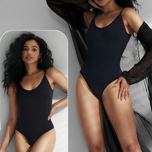 Black Thong Bodysuit Teddy XL - Picture 2 of 5